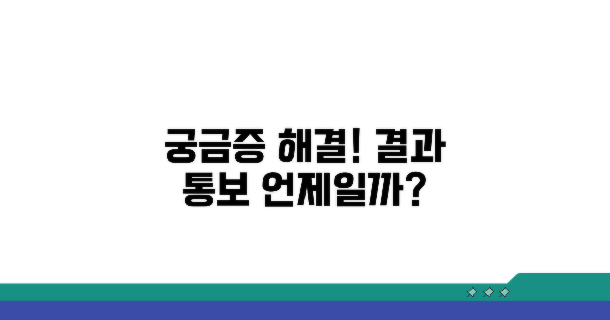 결과 통보 시기 궁금증 해결