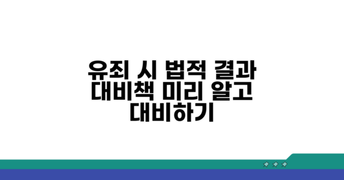 유죄 판결 시 법적 결과와 대비책