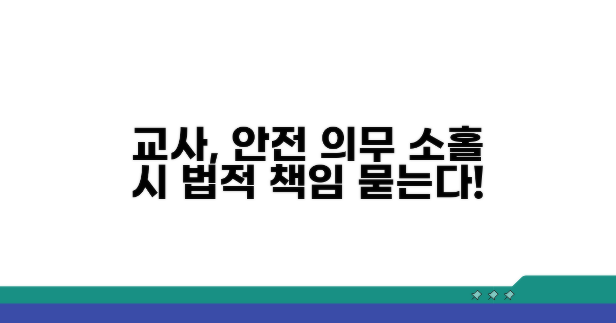 안전 관리 의무 소홀, 교사의 법적 책임