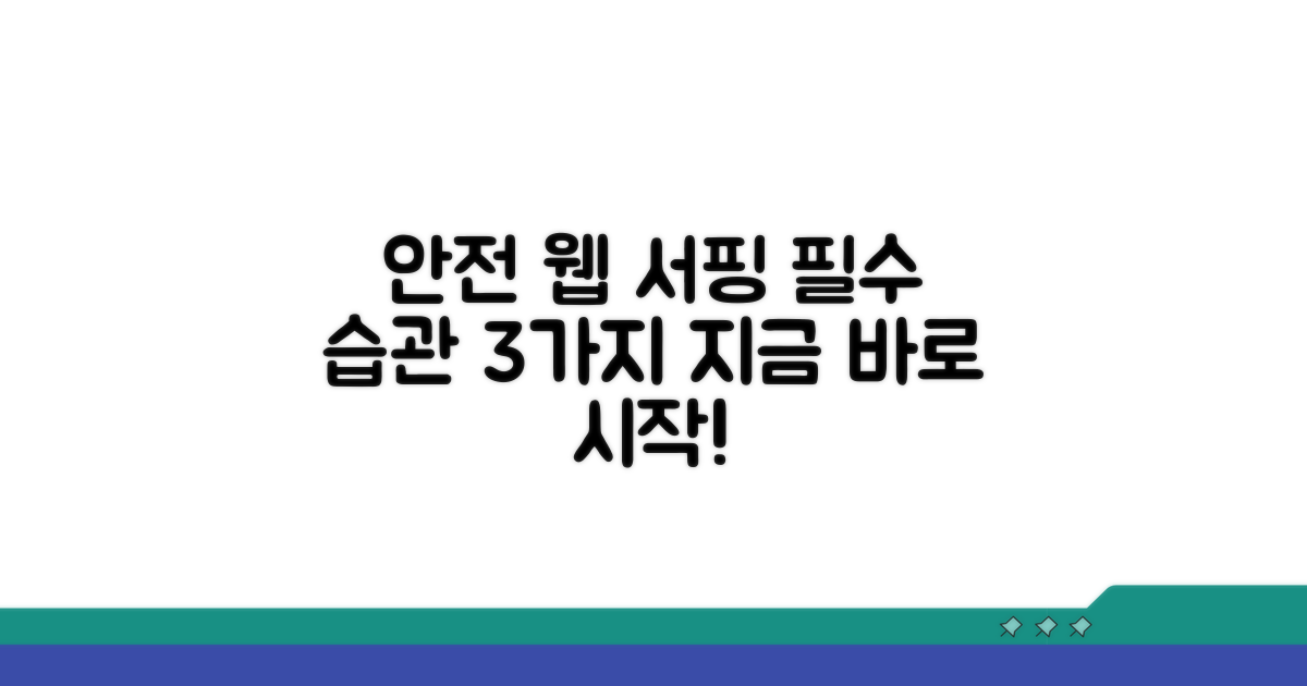 안전한 웹 서핑 습관 만들기