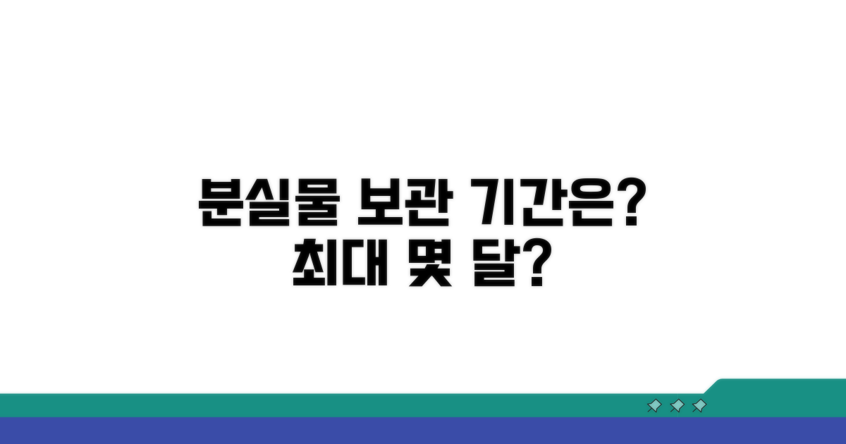 분실물, 최대 얼마 동안 보관되나?