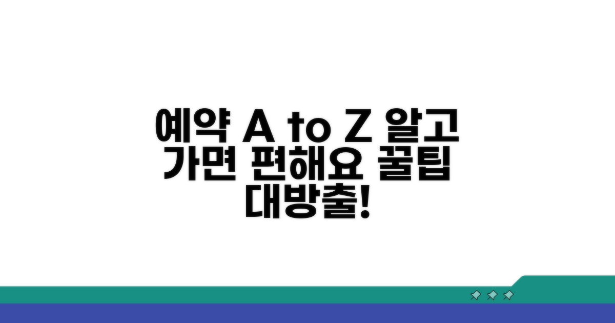 미리 준비하면 좋은 예약 절차