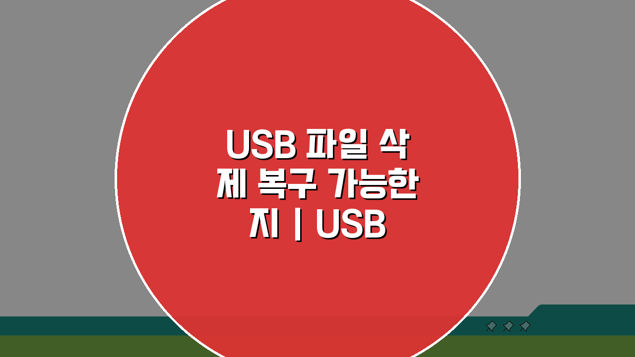 USB 파일 삭제 복구 가능한지 | USB 메모리 삭제 파일 복구 방법 3가지