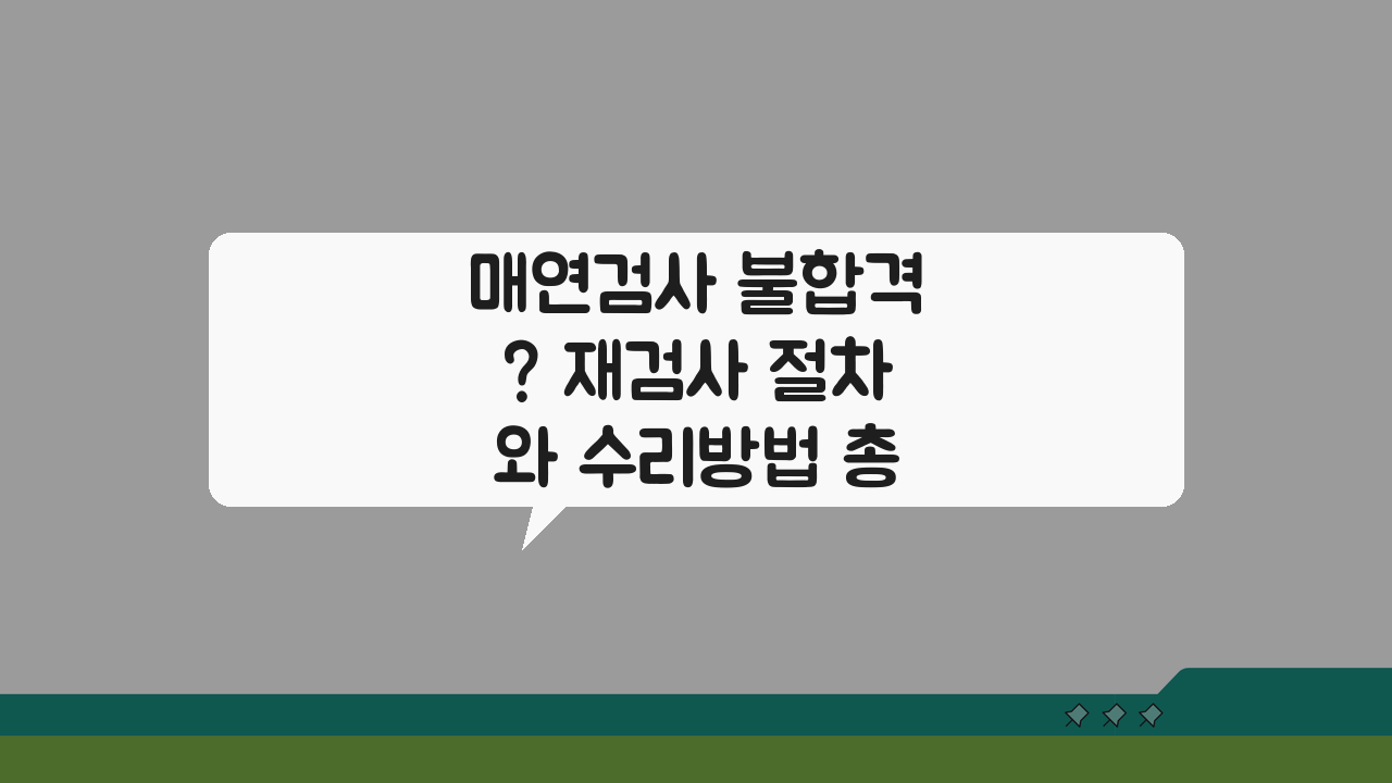 매연검사 불합격? 재검사 절차와 수리방법 총정리