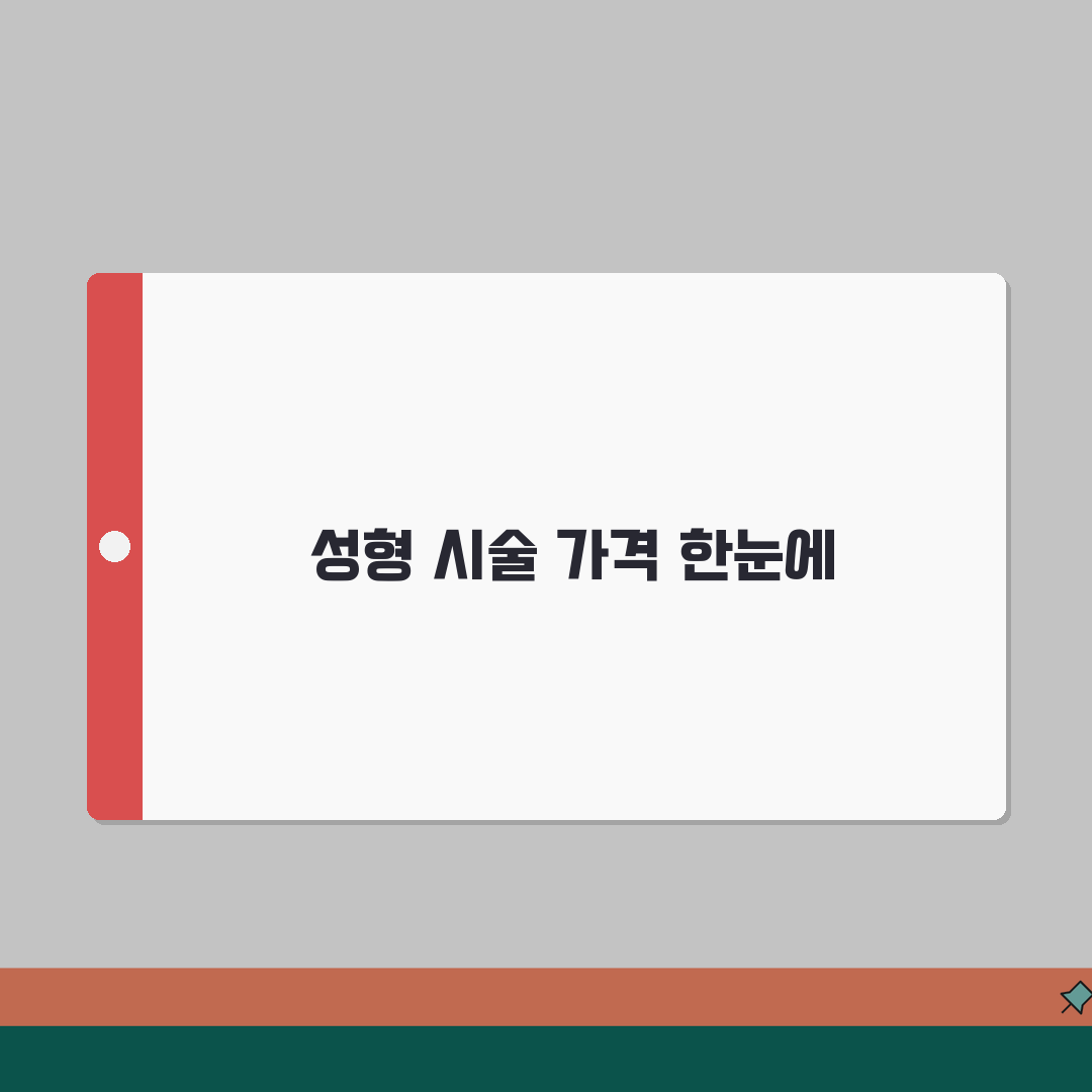 성형외과 시술 가격표 부위별 정리 | 쌍꺼풀 코 가슴 지방흡입 시술비 완벽가이드: 7가지