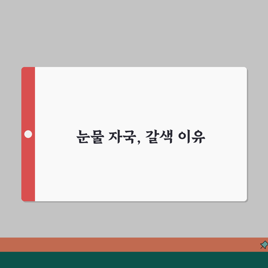 강아지 눈에 눈물 자국 갈색 변색 이유 | 포르피린 | 총정리: 5가지 원인 분석