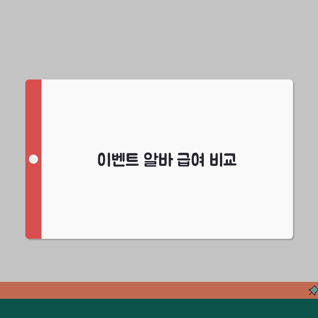 행사 스태프 구인정보 | 이벤트별 아르바이트 급여 비교 총정리: 5가지 핵심 분석