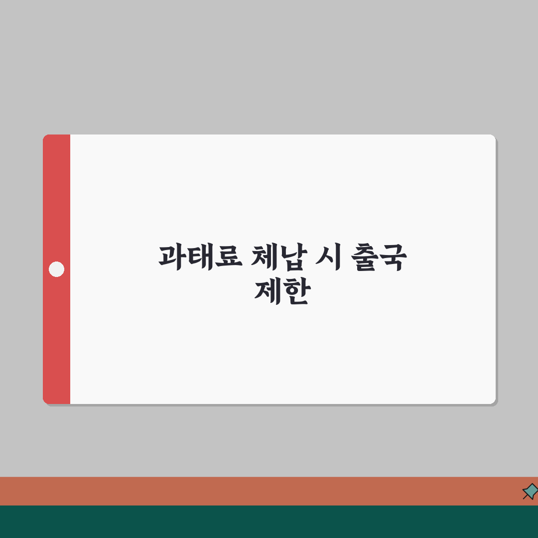 체납 과태료 있으면 출국 안되나요? | 출국규제 기준안내 (+제한금액, 해제방법, 납부절차