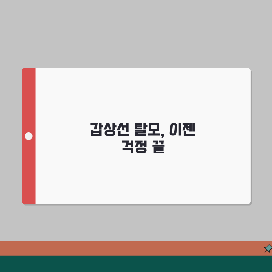 갑상선 기능 저하증 탈모 | 호르몬 불균형으로 인한 탈모 관리법 공유할게요
