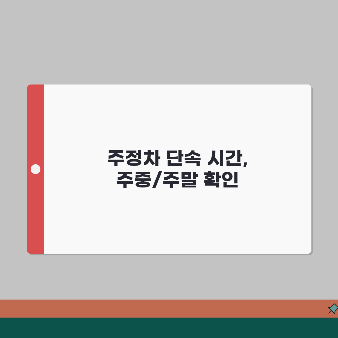 주정차 단속 시간 평일 주말 | 주정차 위반 단속 시간 꿀팁 공유해요